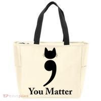 You Matter Cat Suicide Prevention Awareness Be Strong Tote Bag thumb 0