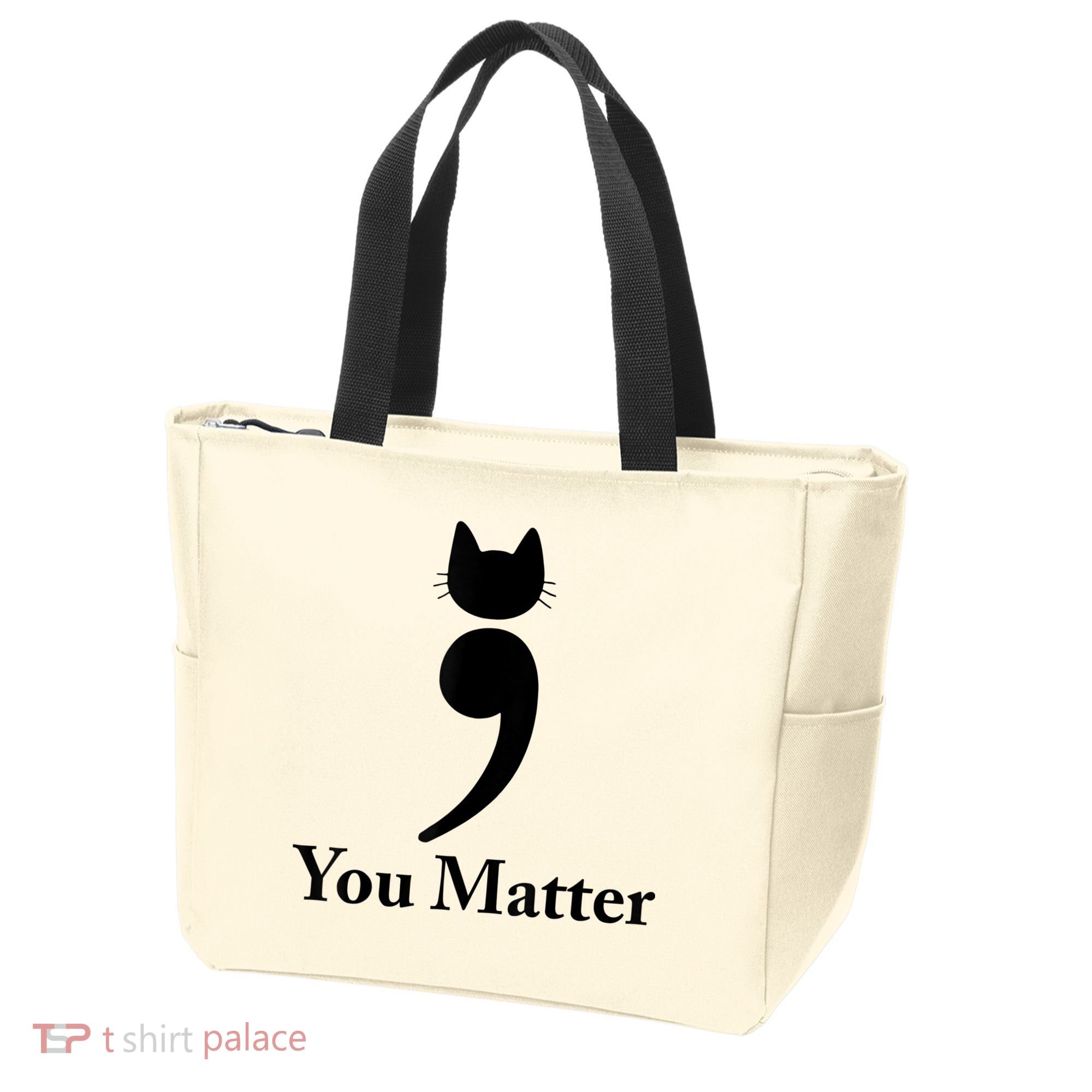 You Matter Cat Suicide Prevention Awareness Be Strong Tote Bag