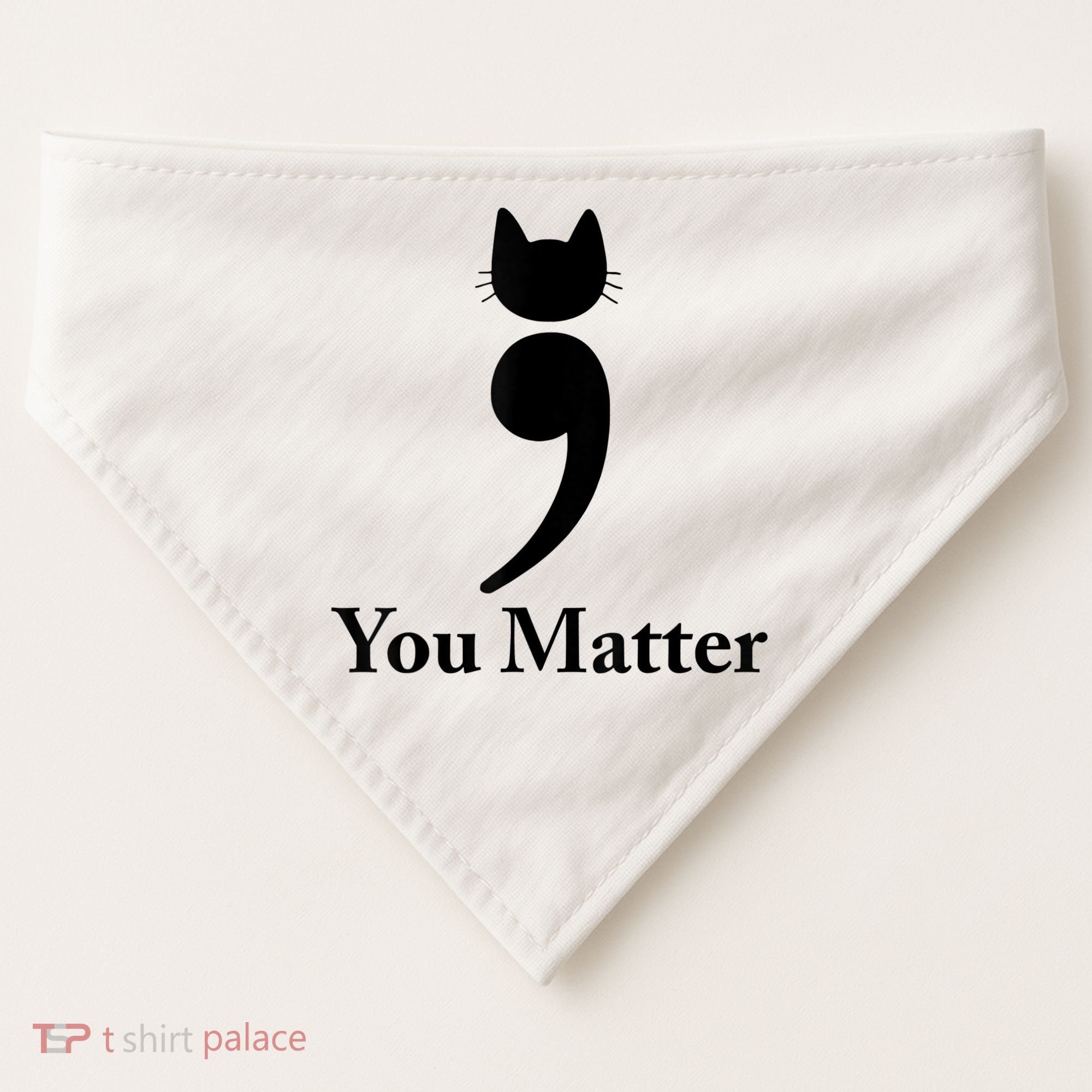 You Matter Cat Suicide Prevention Awareness Be Strong USA-Made Doggie Bandana