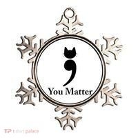 You Matter Cat Suicide Prevention Awareness Be Strong Ornament thumb 0