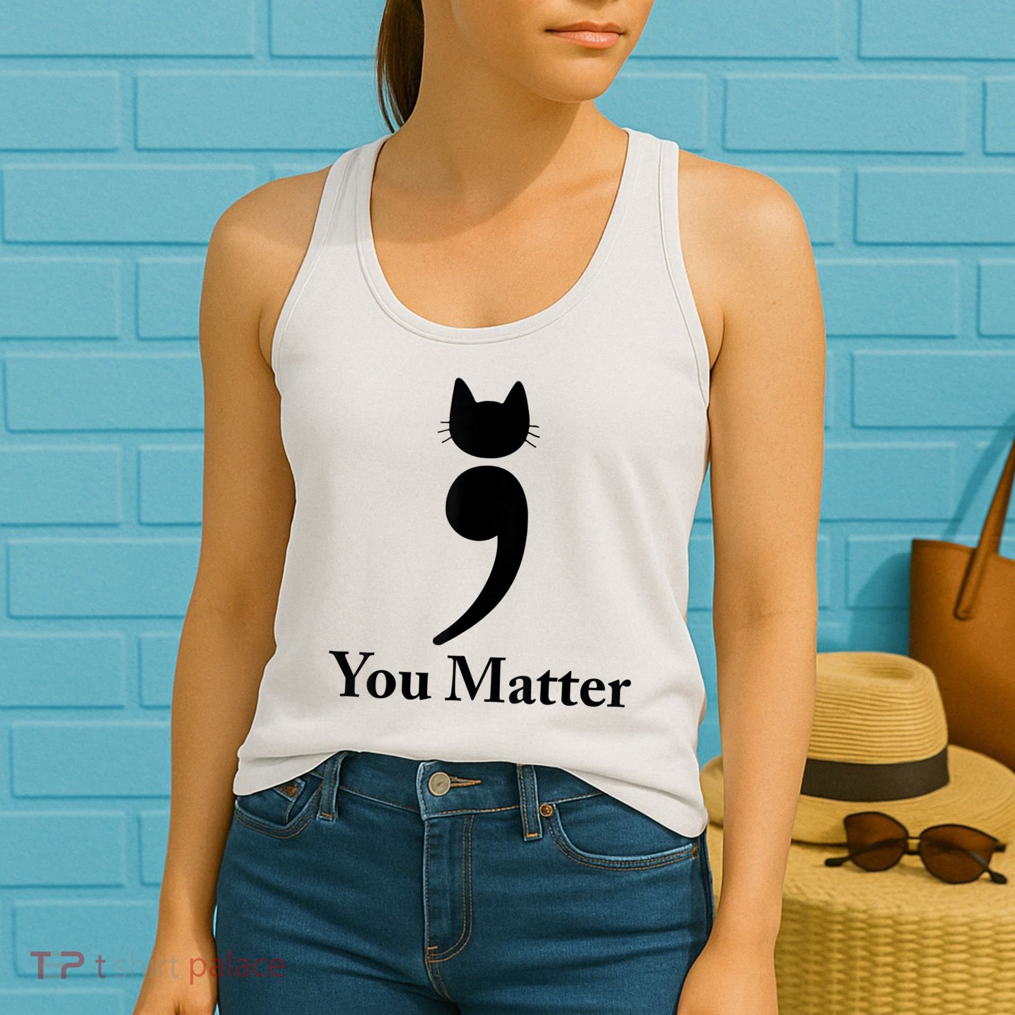 You Matter Cat Suicide Prevention Awareness Be Strong Women's Tank Top