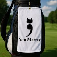 You Matter Cat Suicide Prevention Awareness Be Strong Golf Towel thumb 2