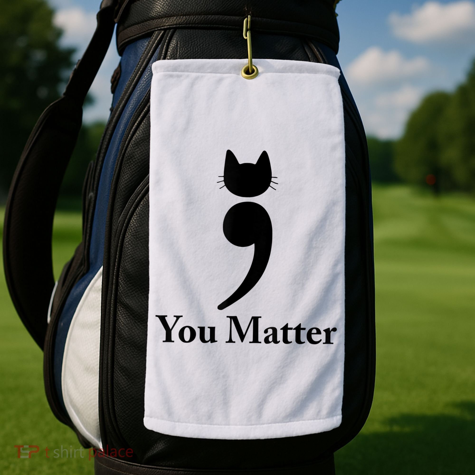 You Matter Cat Suicide Prevention Awareness Be Strong Golf Towel