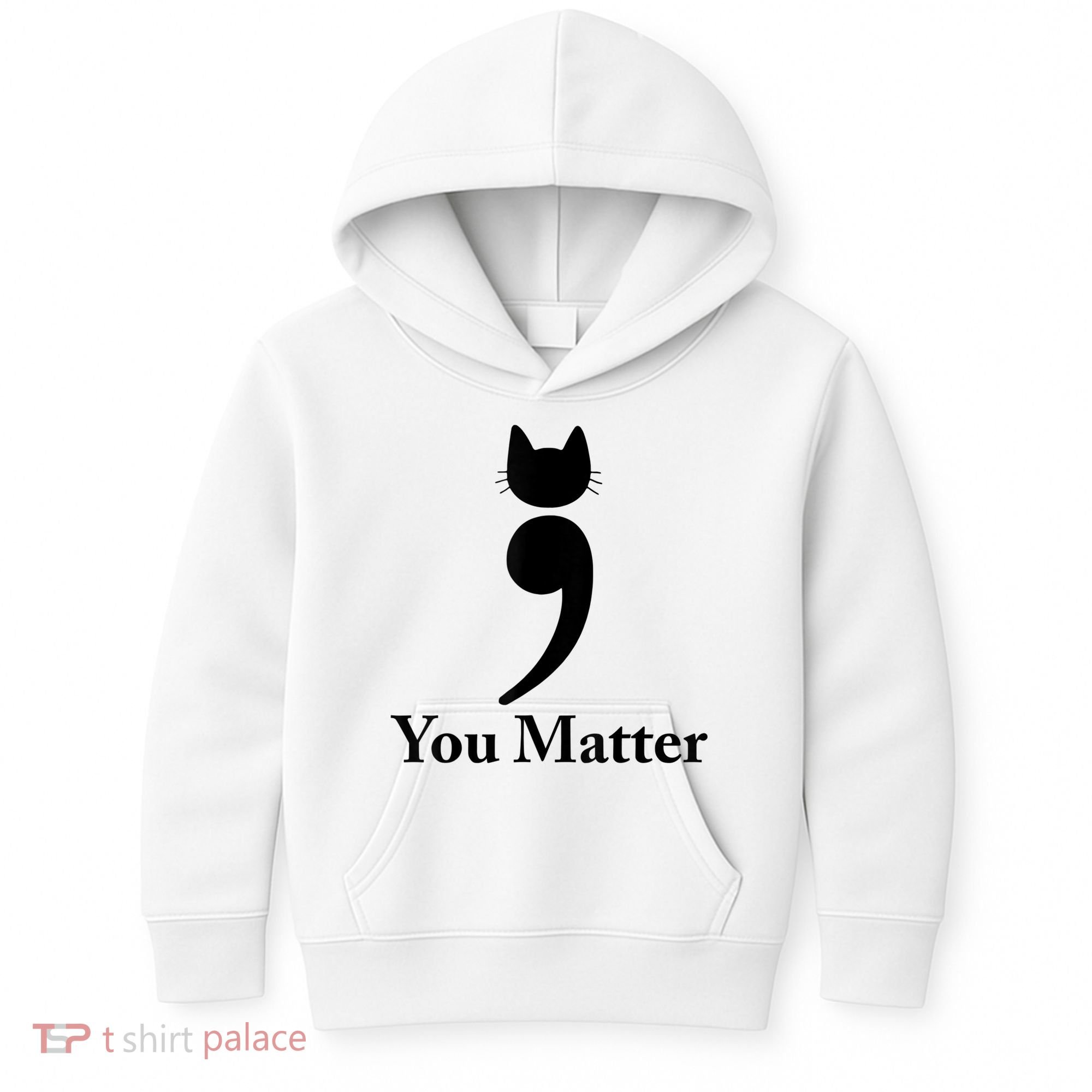 You Matter Cat Suicide Prevention Awareness Be Strong Kids Hoodie