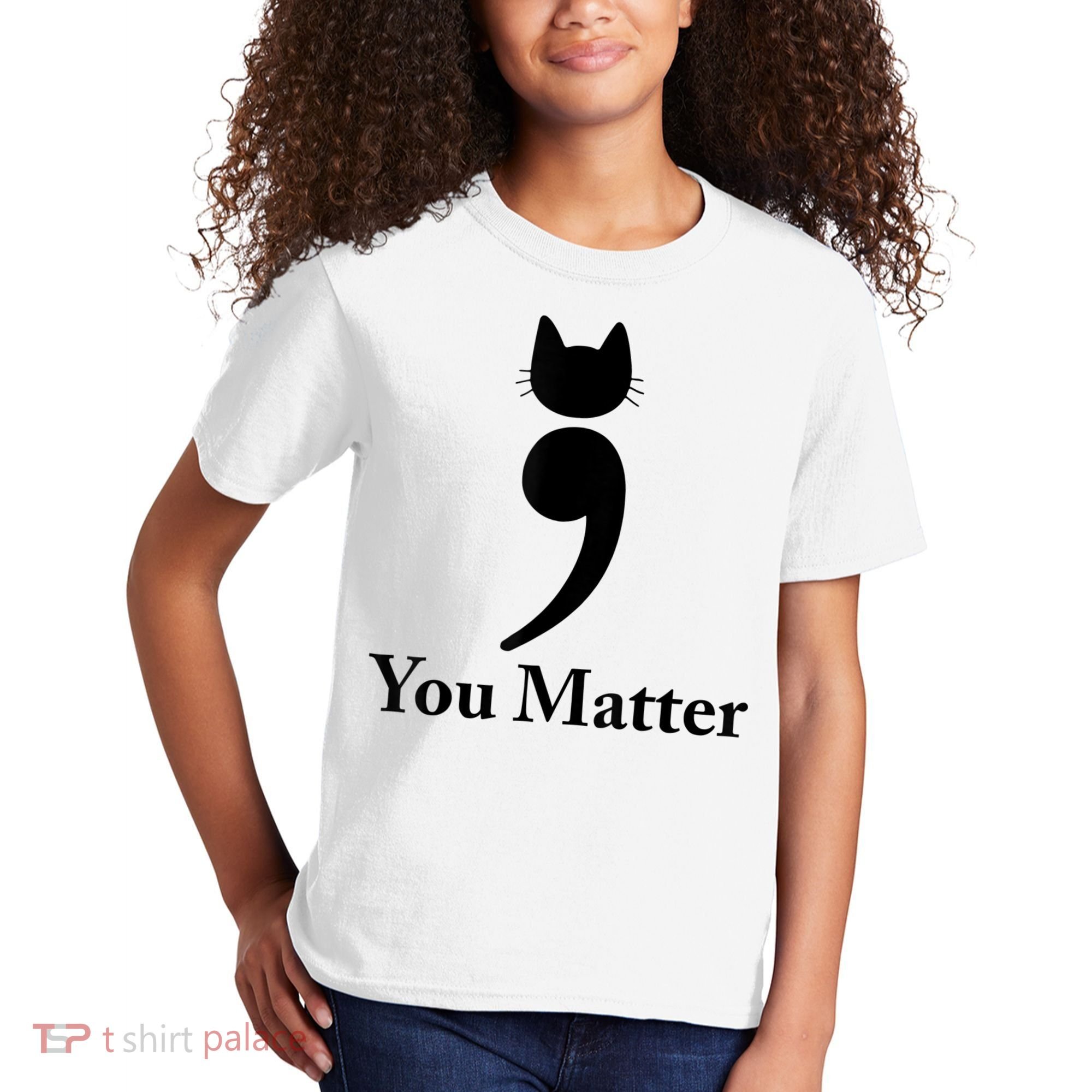 You Matter Cat Suicide Prevention Awareness Be Strong Kids T-Shirt