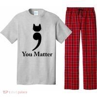 You Matter Cat Suicide Prevention Awareness Be Strong Pajama Set thumb 0