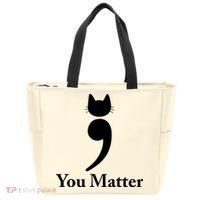 You Matter Cat Suicide Prevention Awareness Be Strong Tote Bag thumb 0