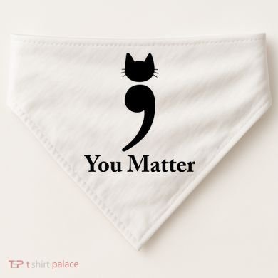 You Matter Cat Suicide Prevention Awareness Be Strong USA-Made Doggie Bandana