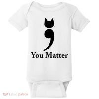 You Matter Cat Suicide Prevention Awareness Be Strong Baby Bodysuit thumb 0