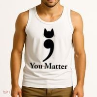 You Matter Cat Suicide Prevention Awareness Be Strong Tank Top thumb 3