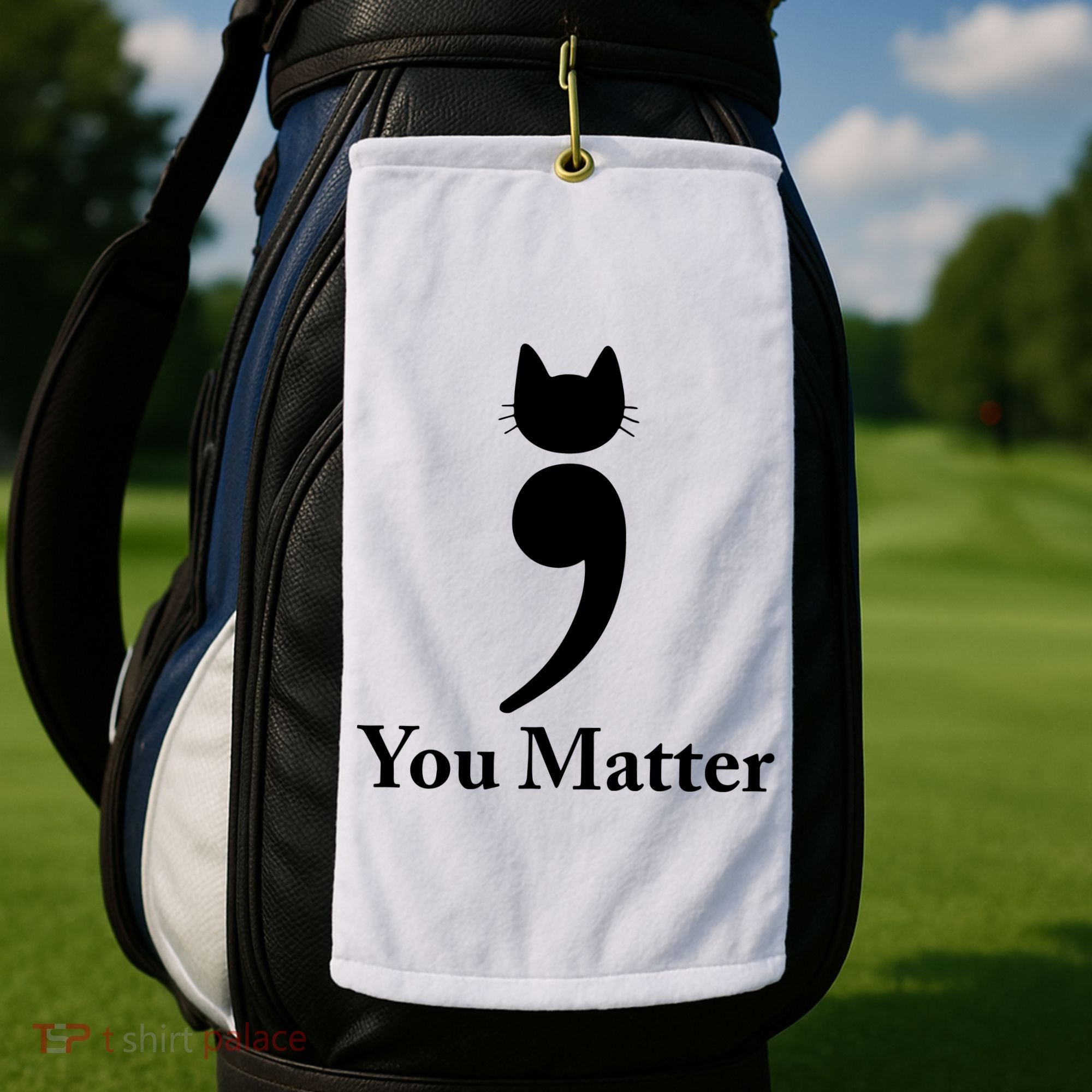You Matter Cat Suicide Prevention Awareness Be Strong Golf Towel