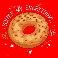 Youre My Everything Bagel Lover Baker Jewish Bread Gift Santa Hat thumb 1