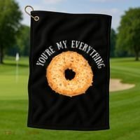 You're My Everything Bagel Cute Baking Lovers Golf Towel thumb 1