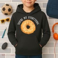 You're My Everything Bagel Cute Baking Lovers Kids Hoodie thumb 2