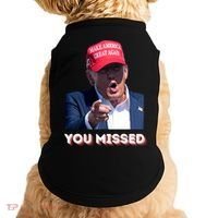 You Missed ! Funny American President Doggie Tank thumb 0