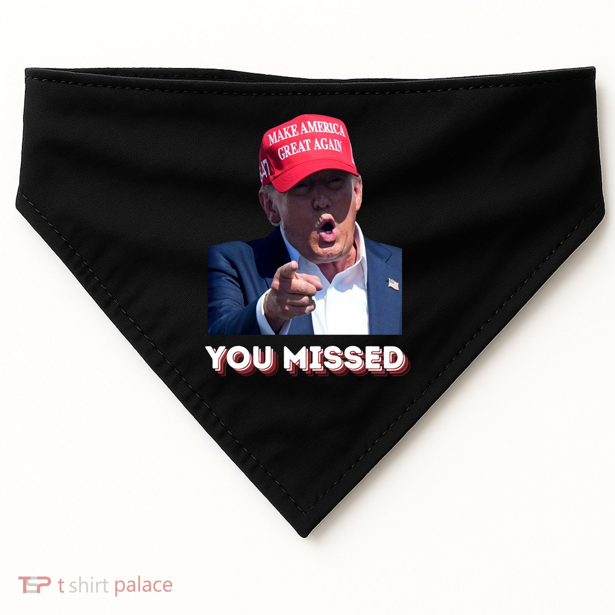 You Missed ! Funny American President USA-Made Doggie Bandana