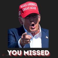 You Missed ! Funny American President Beanie thumb 2