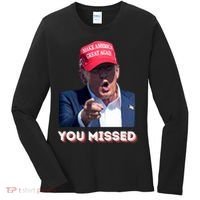You Missed ! Funny American President Women's Long Sleeve Shirt thumb 0