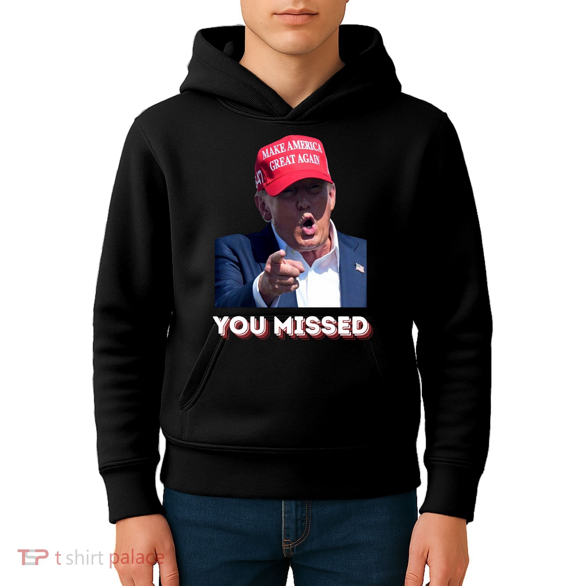 You Missed ! Funny American President Kids Hoodie