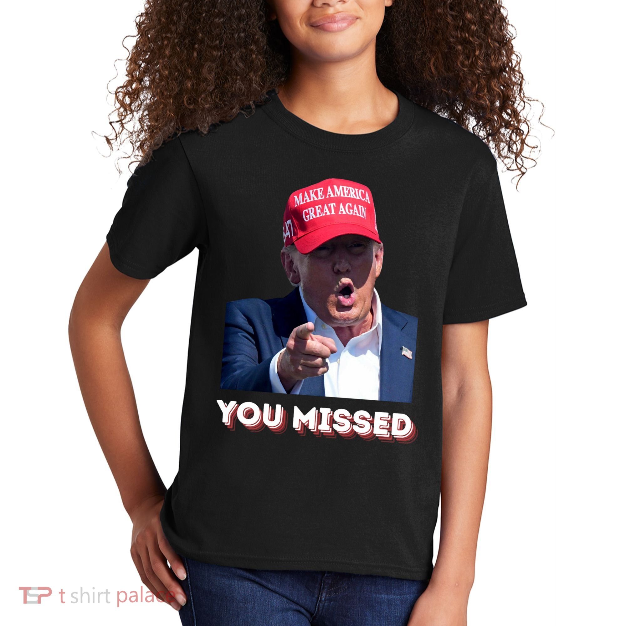 You Missed ! Funny American President Kids T-Shirt