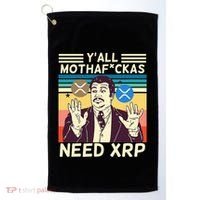 YAll Motha Fuckas Need Xrp Funny Crypto Currency Golf Towel thumb 0