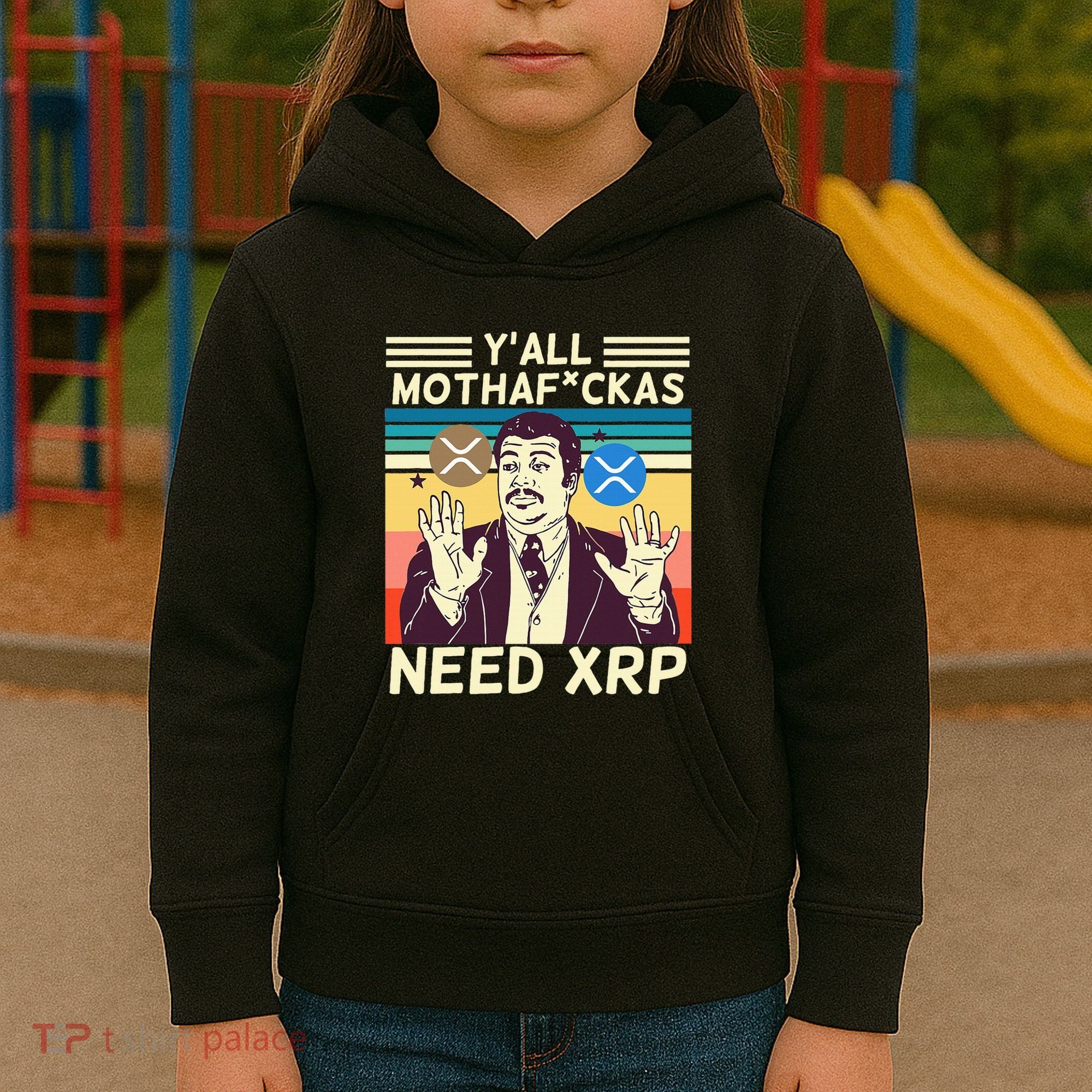 YAll Motha Fuckas Need Xrp Funny Crypto Currency Kids Hoodie