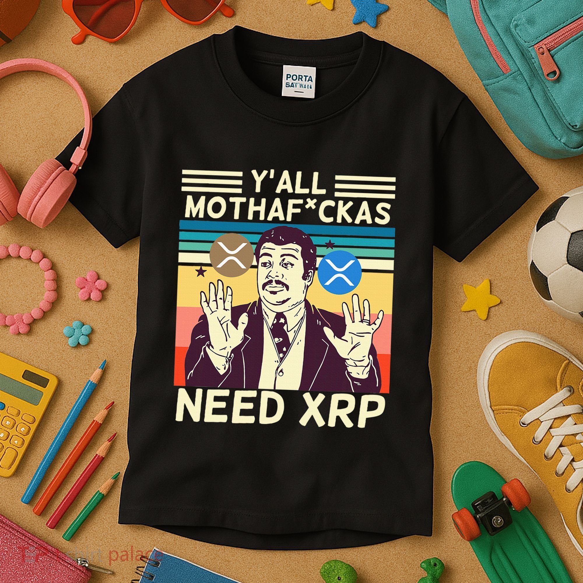 YAll Motha Fuckas Need Xrp Funny Crypto Currency Kids T-Shirt