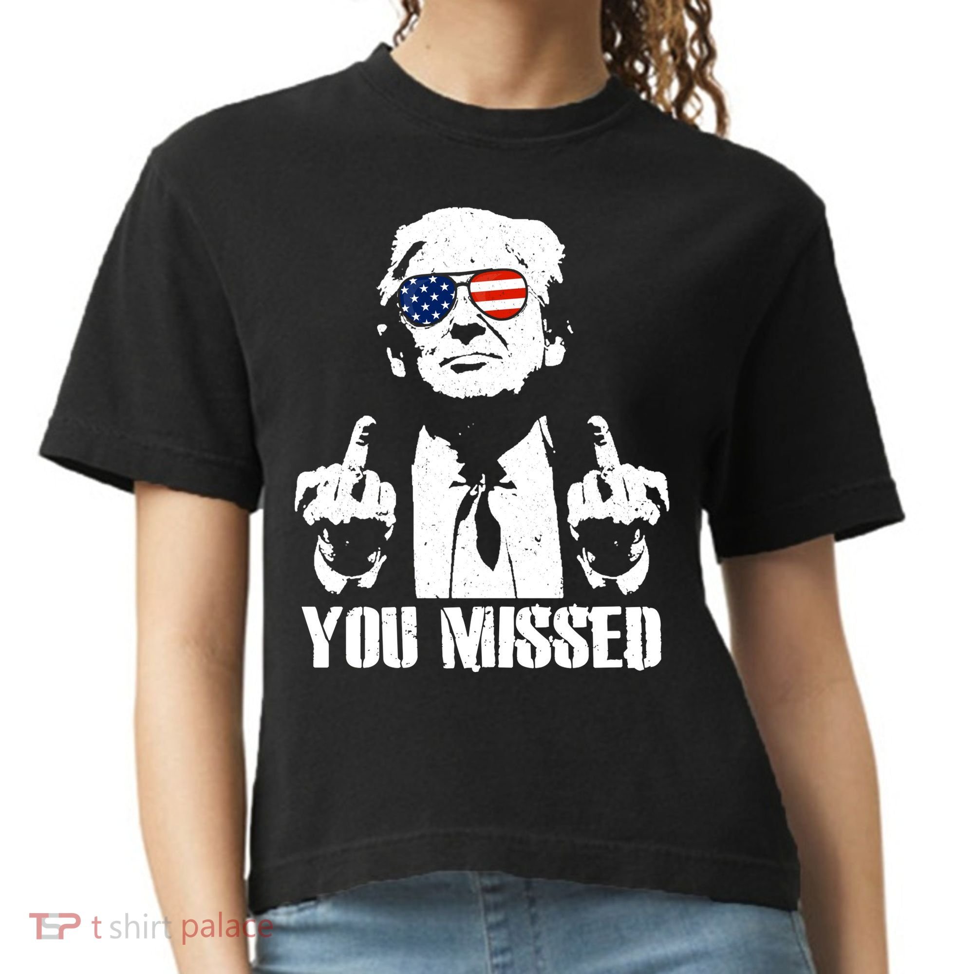 You Missed Finger Trump 2024 Take America Back Pennsylvania Rally Comfort Colors Boxy T-Shirt