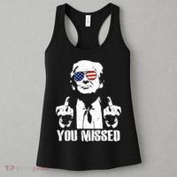 You Missed Finger Trump 2024 Take America Back Pennsylvania Rally Women's Tank Top thumb 3
