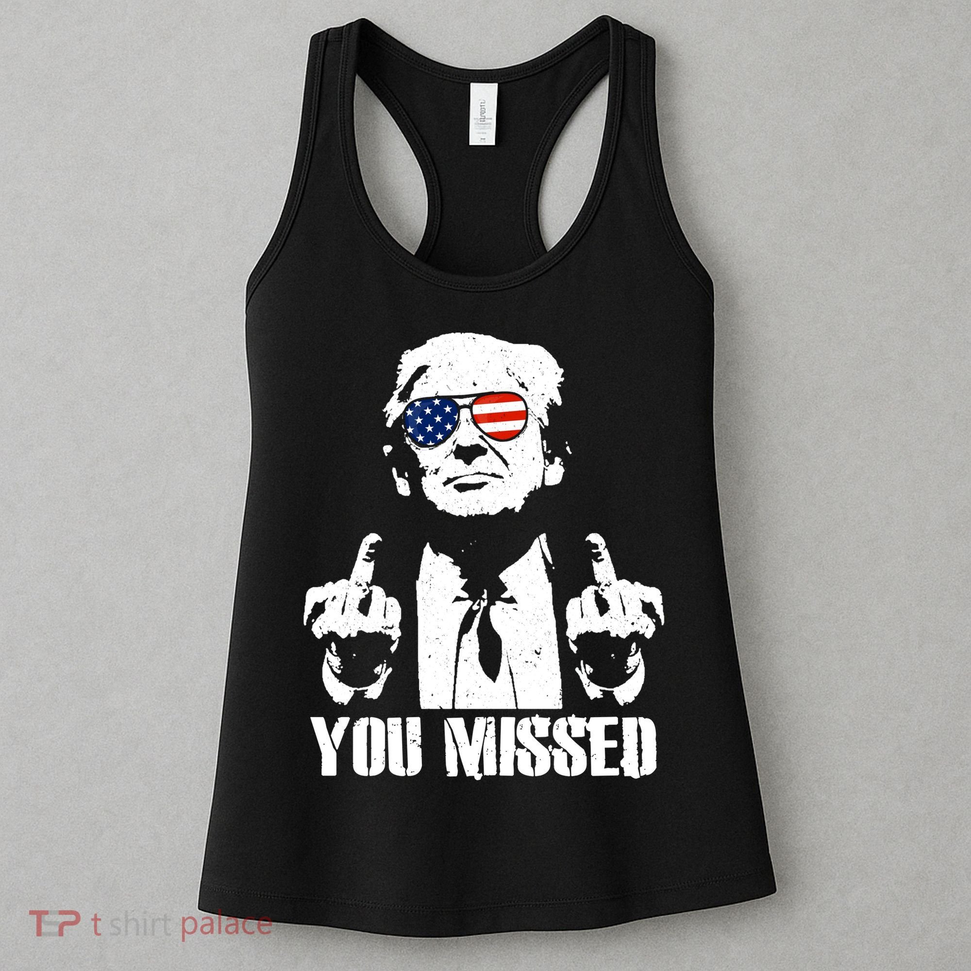 You Missed Finger Trump 2024 Take America Back Pennsylvania Rally Women's Tank Top