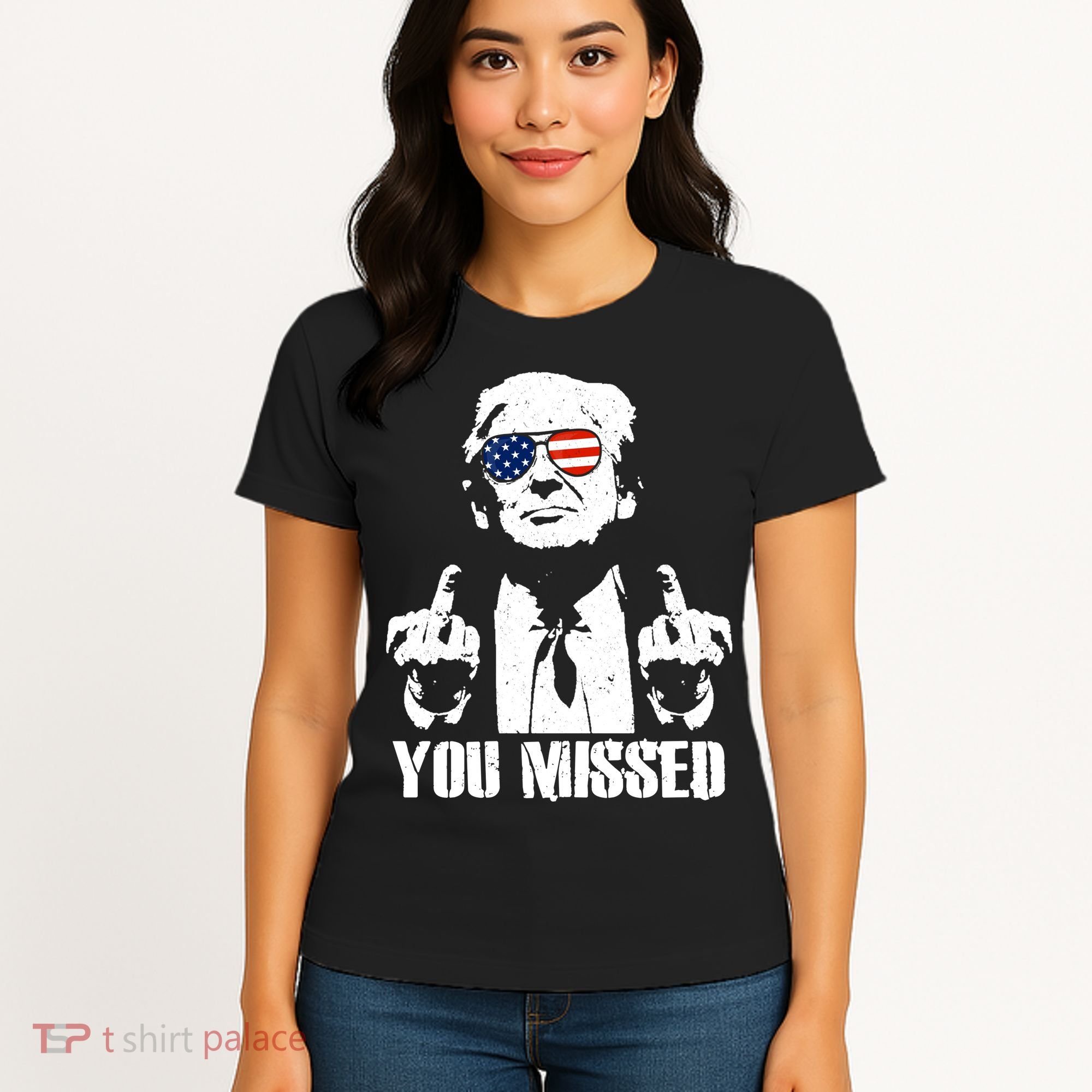 You Missed Finger Trump 2024 Take America Back Pennsylvania Rally Women's T-Shirt