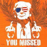 You Missed Finger Trump 2024 Take America Back Pennsylvania Rally Kati Licensed 12" Camo Cuffed Beanie thumb 2