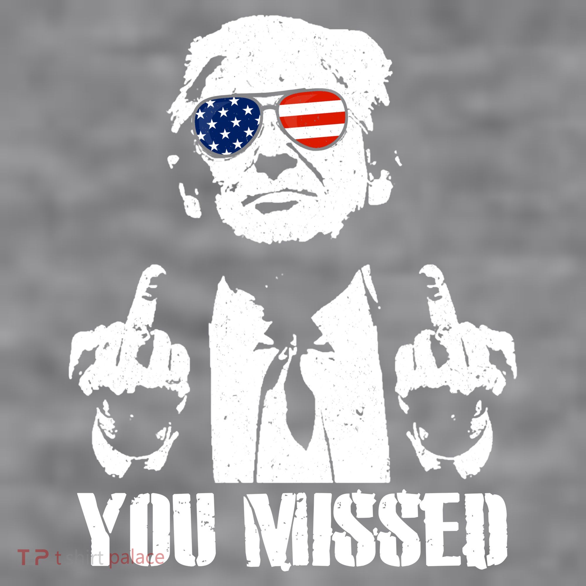 You Missed Finger Trump 2024 Take America Back Pennsylvania Rally Women's Racerback Cropped Tank