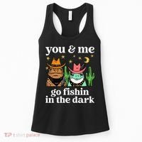 You & Me Go Fishin In The Dark Country Frogs Quote Women's Tank Top thumb 0