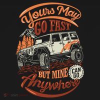 YOUR MAY GO FAST BUT MINE CAN GO ANYWHERE Baby Bodysuit thumb 2