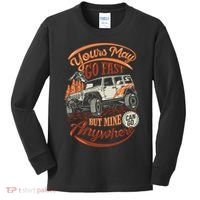 YOUR MAY GO FAST BUT MINE CAN GO ANYWHERE Kids Long Sleeve Shirt thumb 0