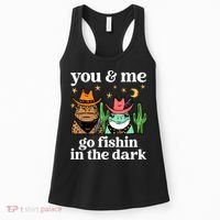 You & Me Go Fishin In The Dark Country Frogs Quote Women's Tank Top thumb 0