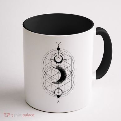 Yoga Magic Geometry Ying Yang Sun And Moon Cool Gift Coffee Mug back