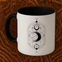 Yoga Magic Geometry Ying Yang Sun And Moon Cool Gift Coffee Mug thumb 2