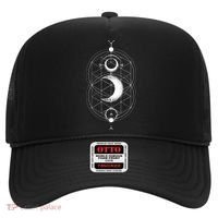 Yoga Magic Geometry Ying Yang Sun And Moon Cool Gift Hat thumb 0