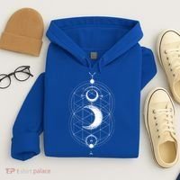 Yoga Magic Geometry Ying Yang Sun And Moon Cool Gift Hoodie thumb 4