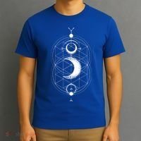 Yoga Magic Geometry Ying Yang Sun And Moon Cool Gift T-Shirt thumb 3