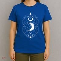 Yoga Magic Geometry Ying Yang Sun And Moon Cool Gift T-Shirt thumb 4