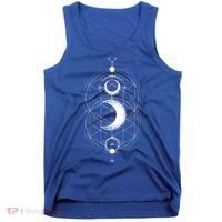 Yoga Magic Geometry Ying Yang Sun And Moon Cool Gift Tank Top thumb 0