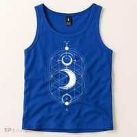Yoga Magic Geometry Ying Yang Sun And Moon Cool Gift Tank Top thumb 2