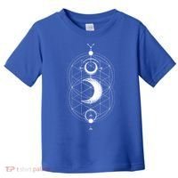 Yoga Magic Geometry Ying Yang Sun And Moon Cool Gift Toddler T-Shirt thumb 0