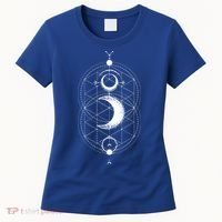 Yoga Magic Geometry Ying Yang Sun And Moon Cool Gift Women's T-Shirt thumb 0