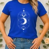 Yoga Magic Geometry Ying Yang Sun And Moon Cool Gift Women's T-Shirt thumb 2
