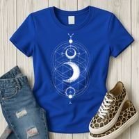 Yoga Magic Geometry Ying Yang Sun And Moon Cool Gift Women's T-Shirt thumb 3