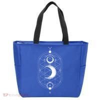 Yoga Magic Geometry Ying Yang Sun And Moon Cool Gift Tote Bag thumb 0
